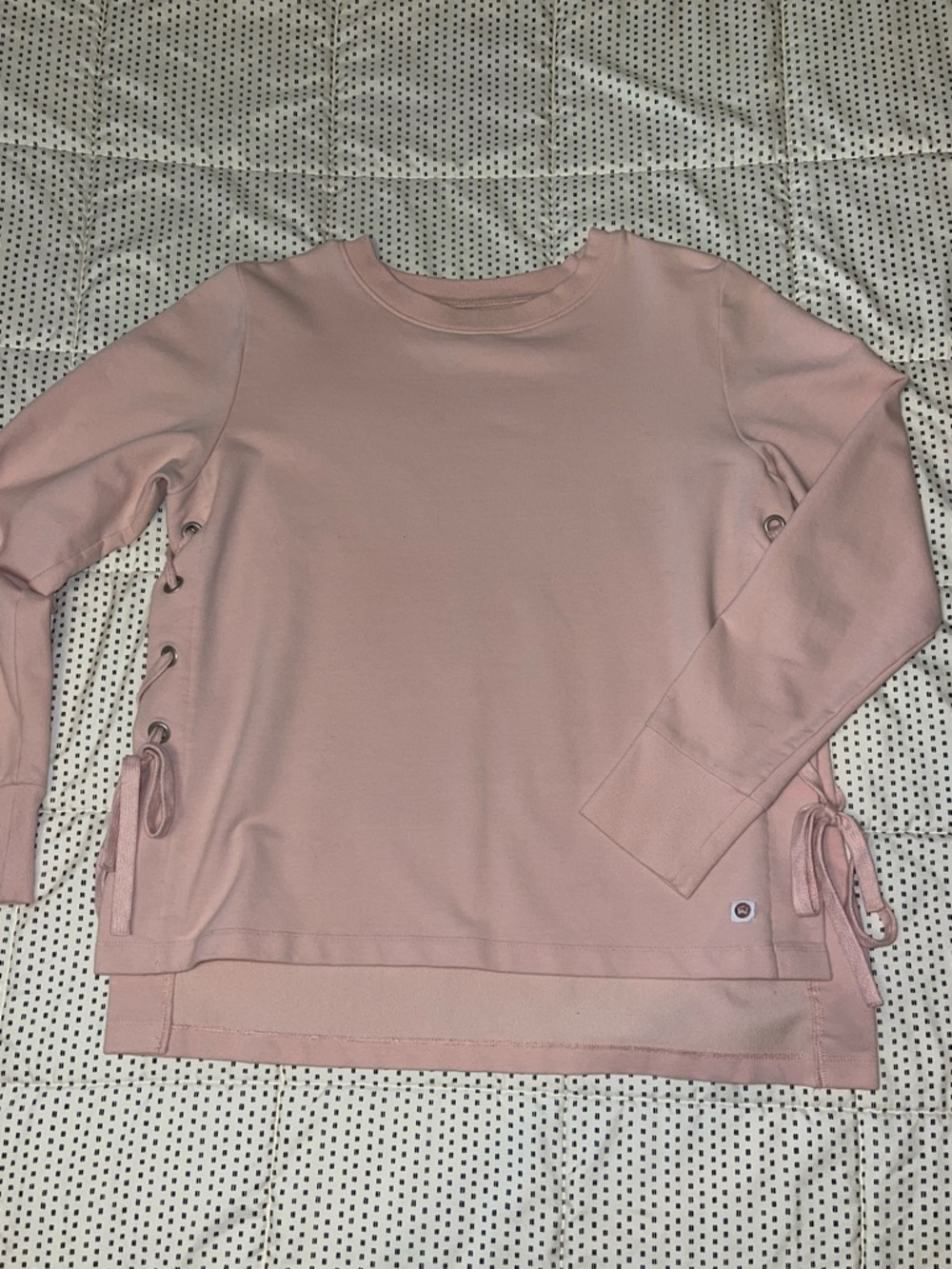 Women’s Dusty Pink Lace-Up Side Pullover Top